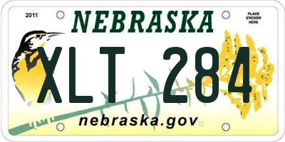 NE license plate XLT284