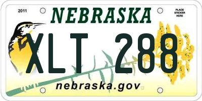 NE license plate XLT288