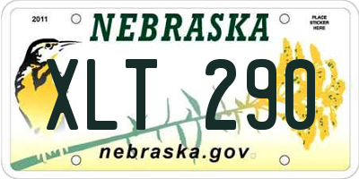 NE license plate XLT290