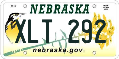 NE license plate XLT292