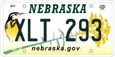 NE license plate XLT293