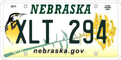 NE license plate XLT294