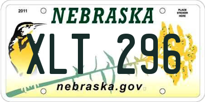 NE license plate XLT296