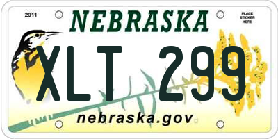 NE license plate XLT299