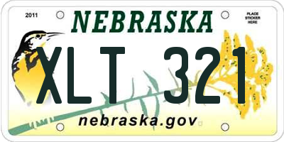 NE license plate XLT321