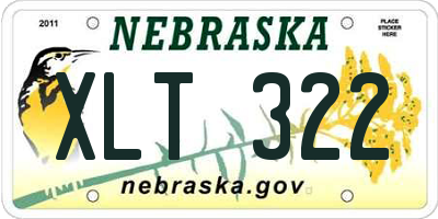 NE license plate XLT322