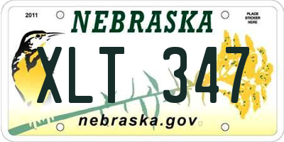 NE license plate XLT347