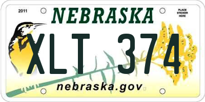NE license plate XLT374