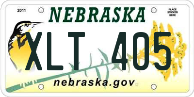 NE license plate XLT405