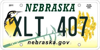 NE license plate XLT407