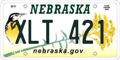 NE license plate XLT421