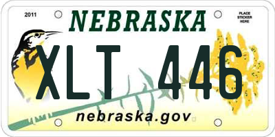 NE license plate XLT446