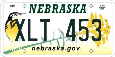 NE license plate XLT453