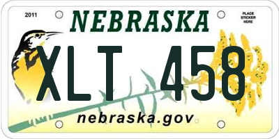 NE license plate XLT458