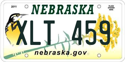 NE license plate XLT459