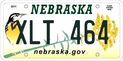 NE license plate XLT464