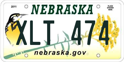 NE license plate XLT474
