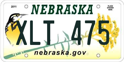 NE license plate XLT475