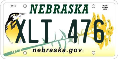 NE license plate XLT476