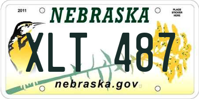 NE license plate XLT487