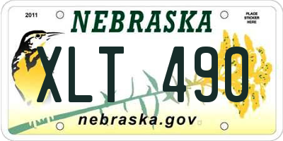 NE license plate XLT490