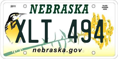 NE license plate XLT494