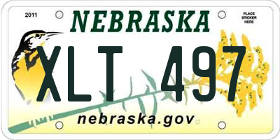 NE license plate XLT497