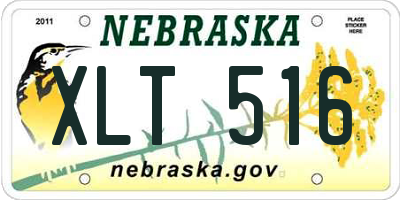 NE license plate XLT516