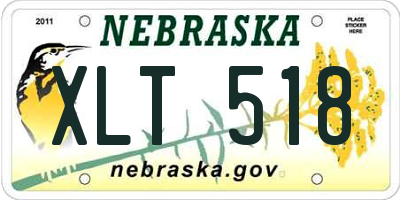 NE license plate XLT518