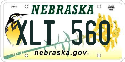 NE license plate XLT560
