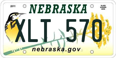 NE license plate XLT570