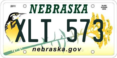 NE license plate XLT573