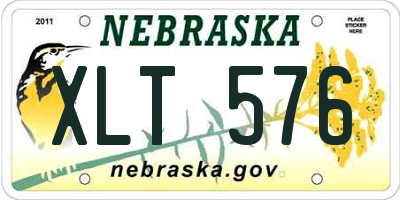 NE license plate XLT576