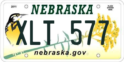 NE license plate XLT577