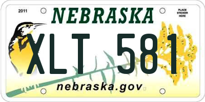 NE license plate XLT581