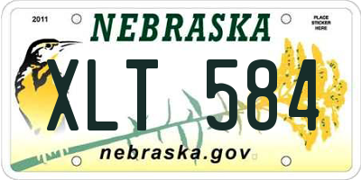 NE license plate XLT584