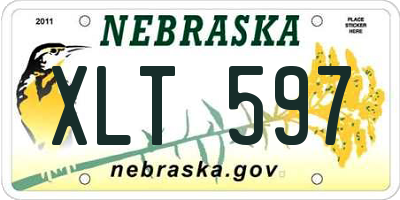 NE license plate XLT597