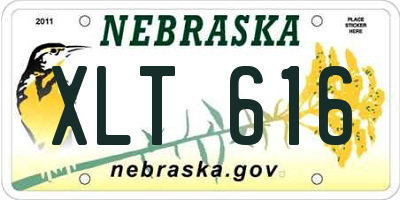 NE license plate XLT616