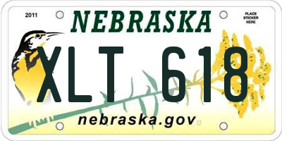 NE license plate XLT618
