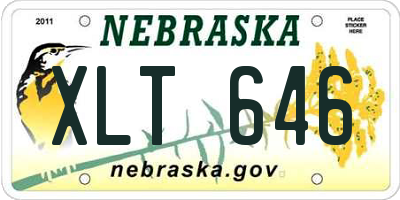 NE license plate XLT646
