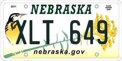 NE license plate XLT649
