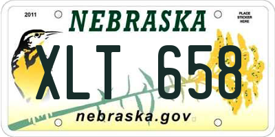 NE license plate XLT658