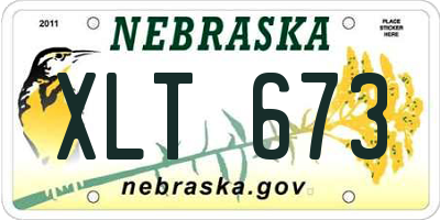 NE license plate XLT673