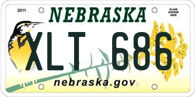 NE license plate XLT686