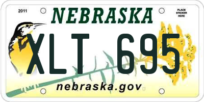 NE license plate XLT695