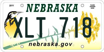 NE license plate XLT718