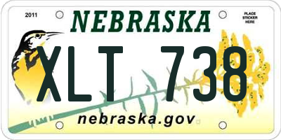 NE license plate XLT738