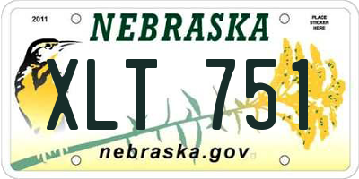 NE license plate XLT751