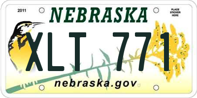 NE license plate XLT771