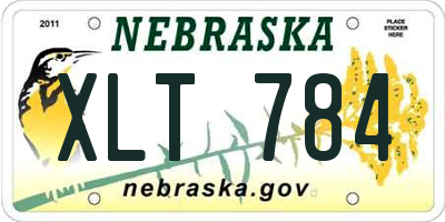 NE license plate XLT784